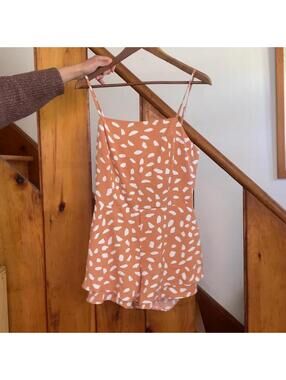 She + Sky orange romper Size M